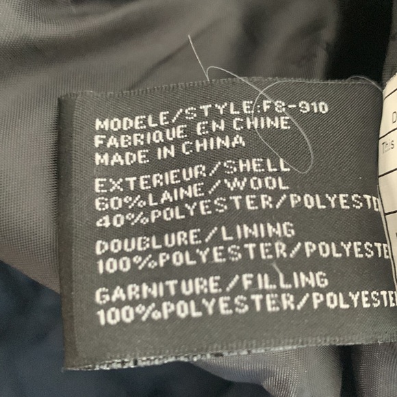 Majora wool blend coat, black, size large - Picture 8 of 9